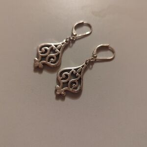 Premier Jewelry Retired Holly Earrings, Silver Pierced Leverback